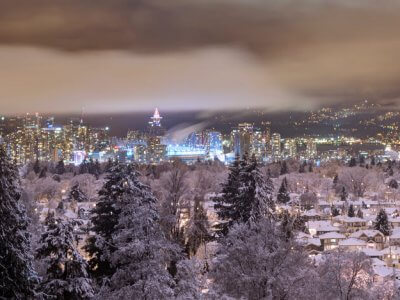 Vancouver Canada in New Year's eve