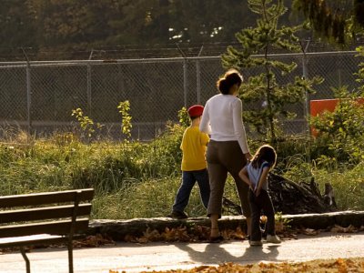 Family outing in the Stanley park, Vancouver