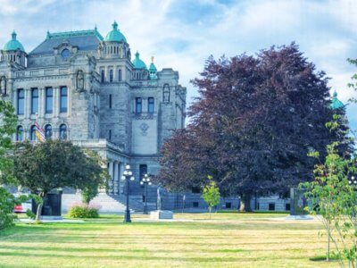 Parliament building on a beautiful summer day